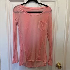 lululemon • long sleeve pink tee